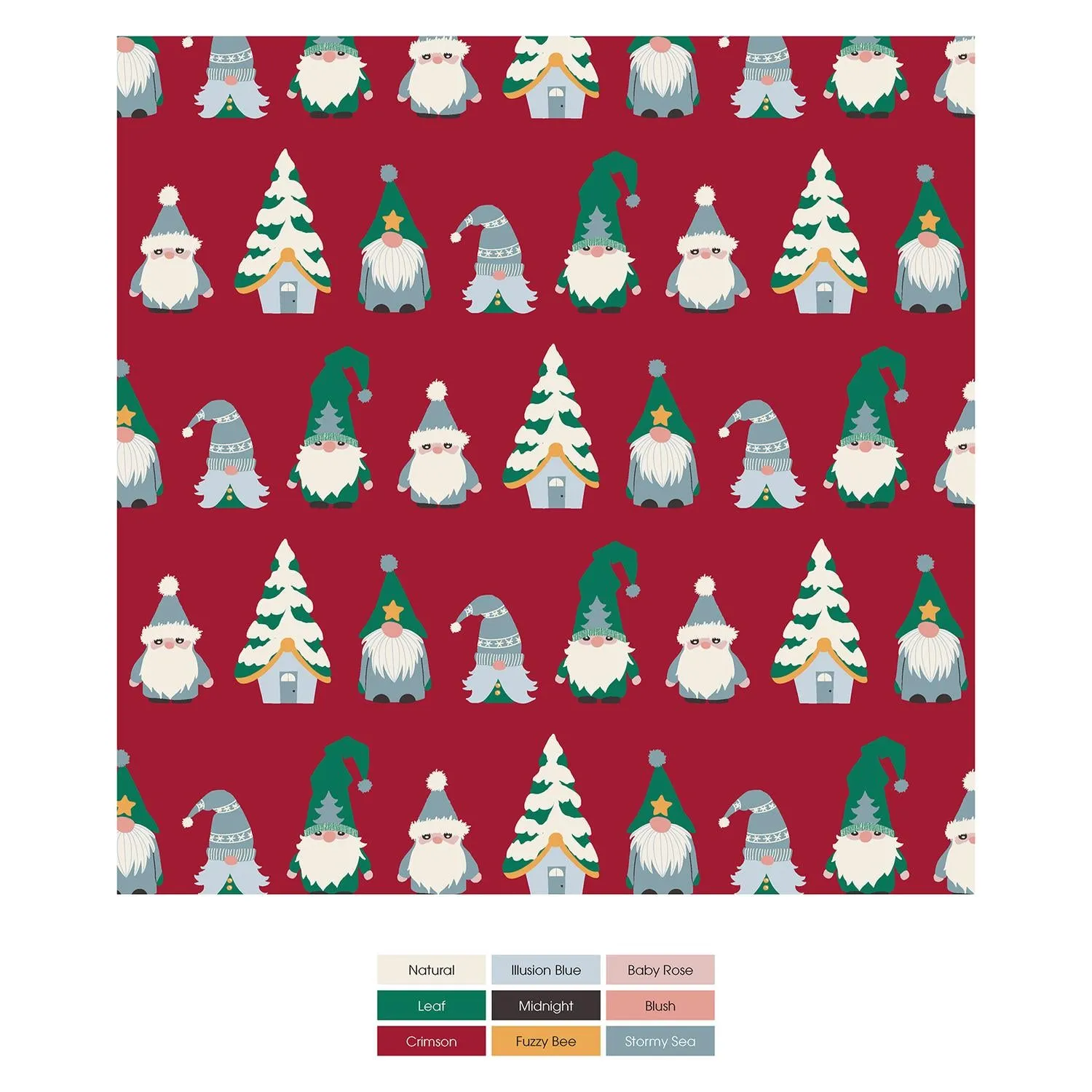 Herren-Pyjamahose mit Druck in Karmesinrote Gnome