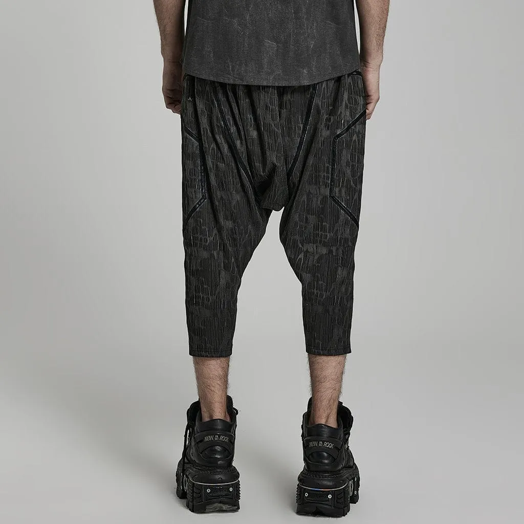 Herren Punk Streifen Baggy Hosen