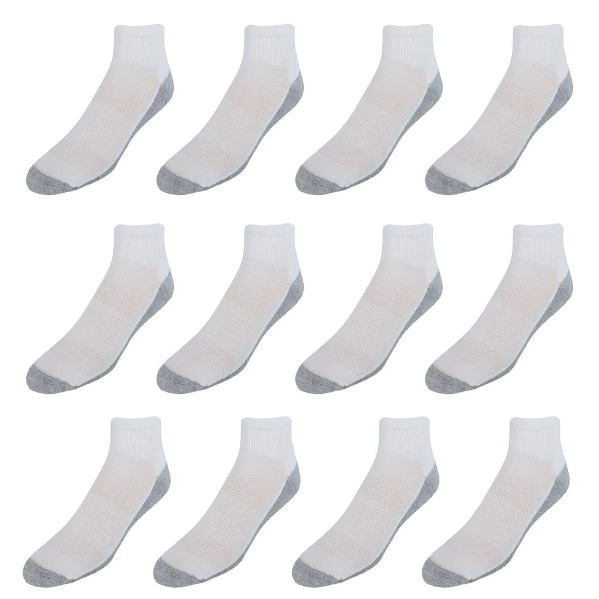 Herren X-Temp Cool gepolsterte Knöchelsocken (12er Pack)