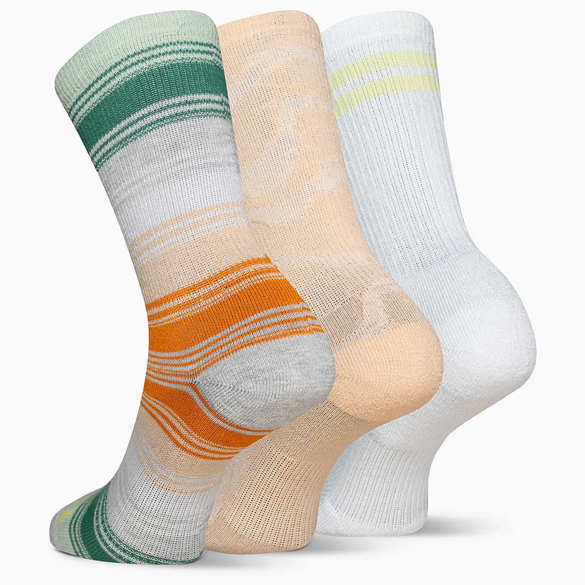 Merrell Recycelte Everyday Crew Socken Unisex Erwachsene Größe S/M Pfirsich 3er Pack APP558