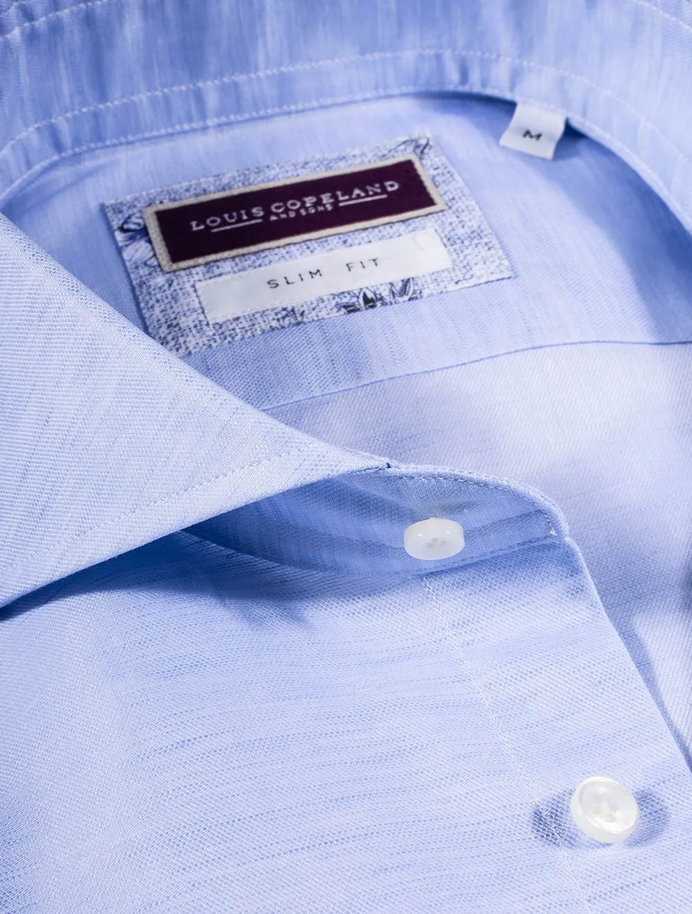 Mississippi Leinen-Mix Slim Fit Hemd Blau