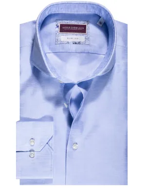 Mississippi Leinen-Mix Slim Fit Hemd Blau
