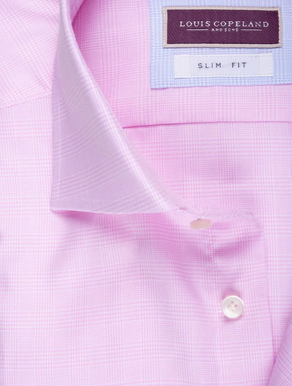 Montana Slim Fit Check Hemd Pink