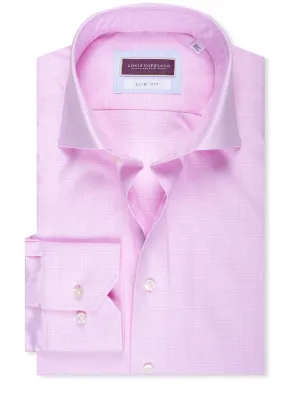 Montana Slim Fit Check Hemd Pink