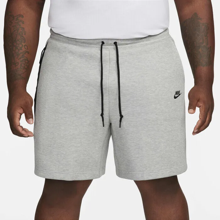 Nike Sportswear Tech Fleece Herrenshorts Größe - XL Dunkelgrau Meliert/Schwarz
