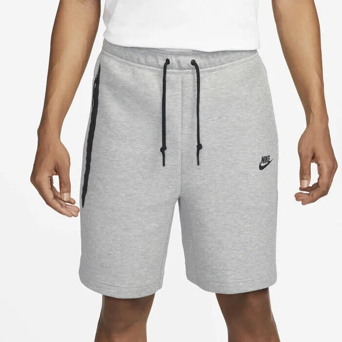Nike Sportswear Tech Fleece Herrenshorts Größe - XL Dunkelgrau Meliert/Schwarz