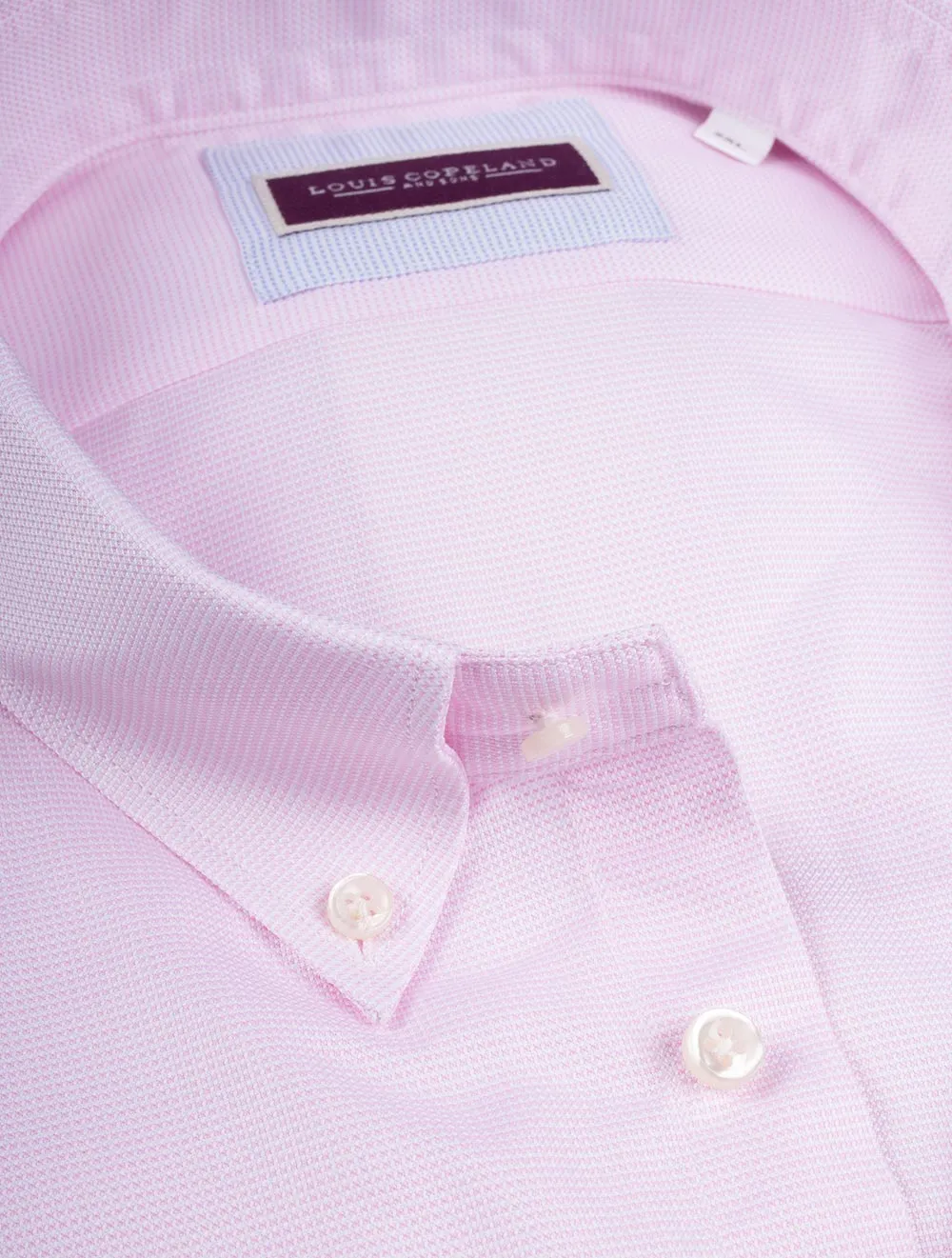 Stecknadelkopf-Hemd mit Brusttasche - Rosa