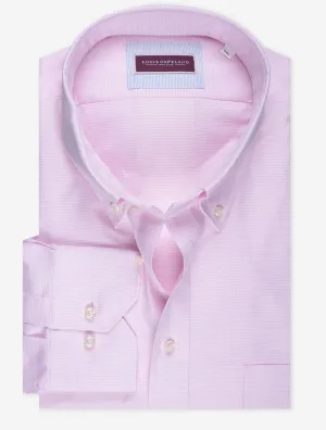 Stecknadelkopf-Hemd mit Brusttasche - Rosa