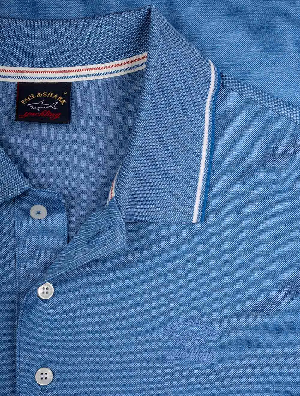 Piqu�� Tech Polo Blau