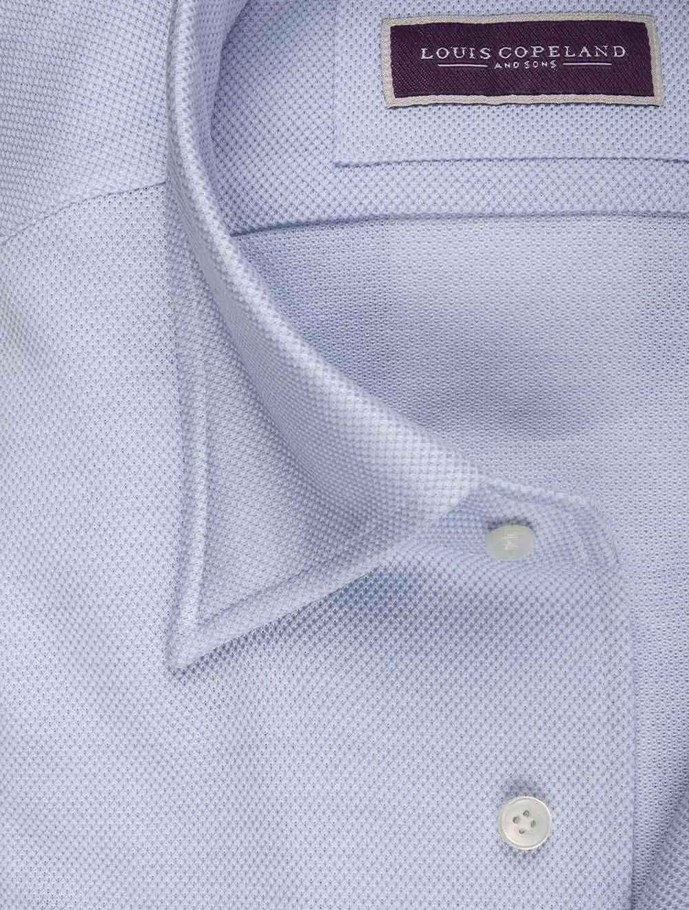 Piqué-Hemd Hellblau