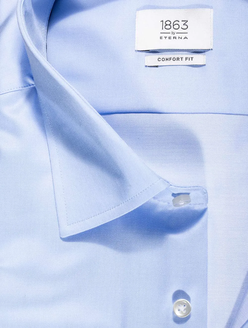 Einfaches Hemd mit Einfachbund in Blau