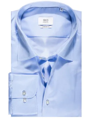 Einfaches Hemd mit Einfachbund in Blau