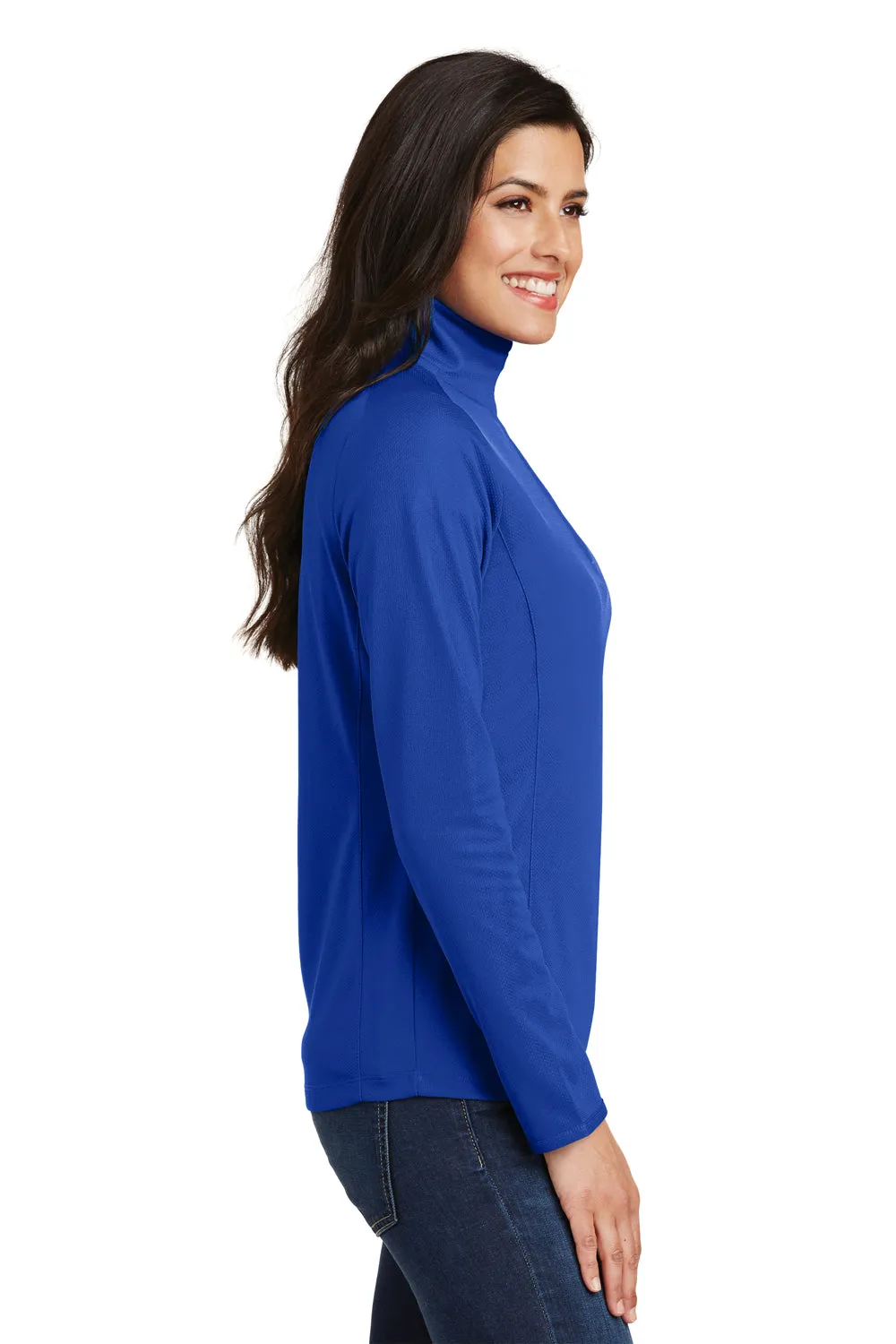 Port Authority Damen Feuchtigkeitstransportierendes 1/4-Zip Sweatshirt - Echtes Königsblau - Ausverkauf