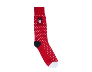 Psycho Bunny Polka Dots Brilliant Red Herrensocken B6F881J1PB-BRI