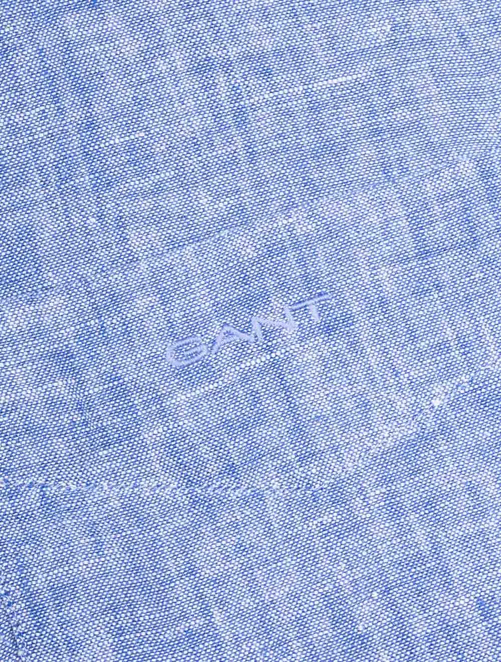Reguläres Leinenhemd in kräftigem Blau