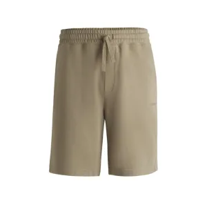 Lockere Baumwoll-Terry-Shorts mit Logo-Print