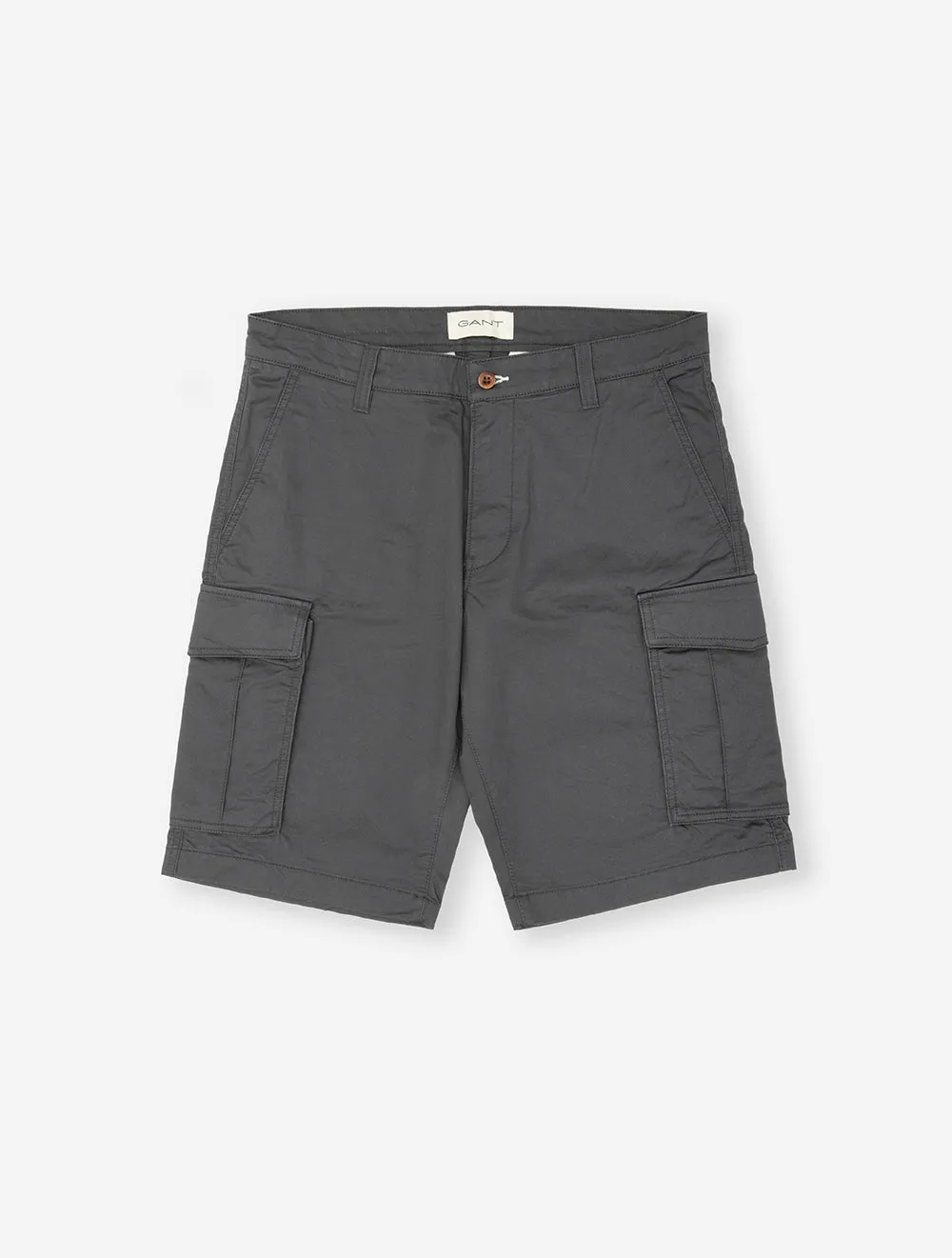 Bequeme Cargo-Shorts aus Gabardine in Anthrazit