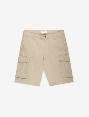Bequeme Twill-Cargo-Shorts in Dunkelkhaki