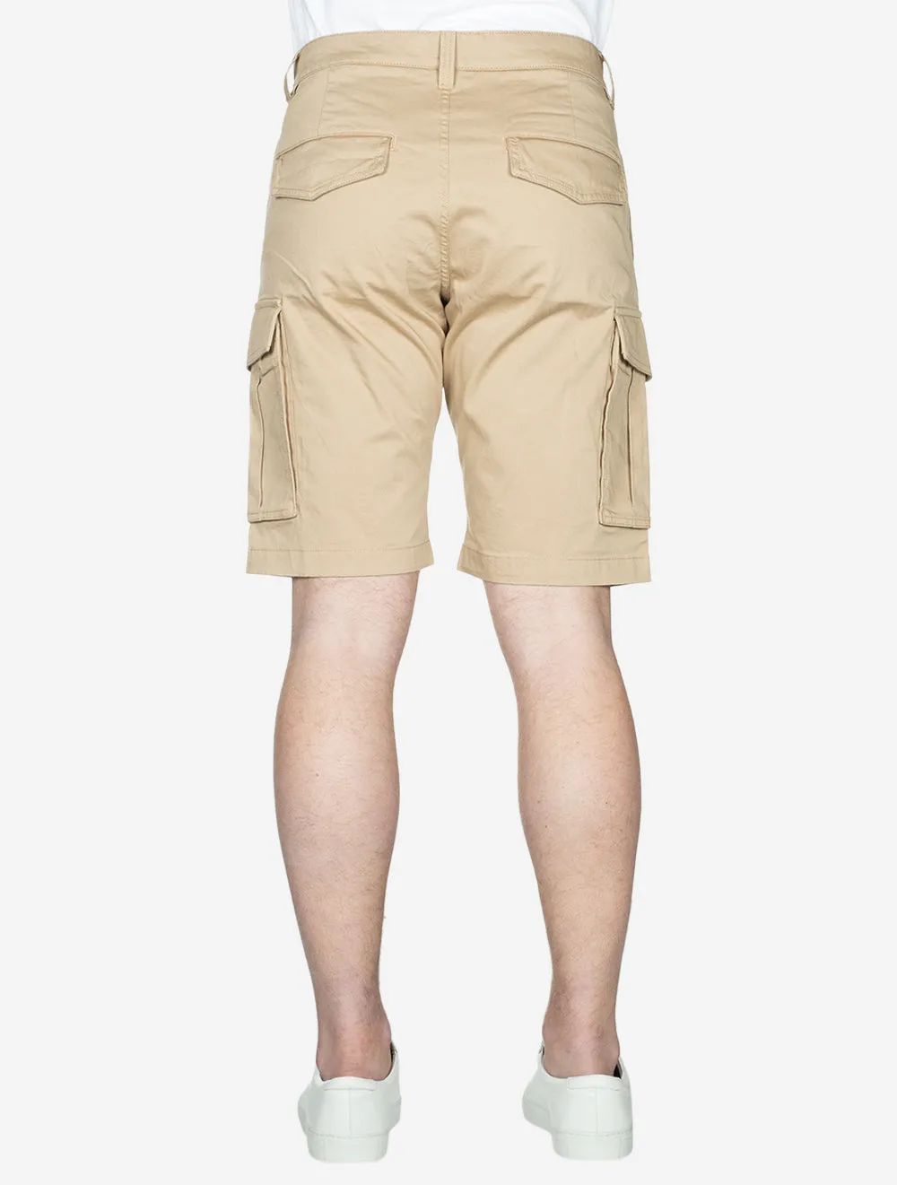 Bequeme Twill-Cargo-Shorts in Dunkelkhaki