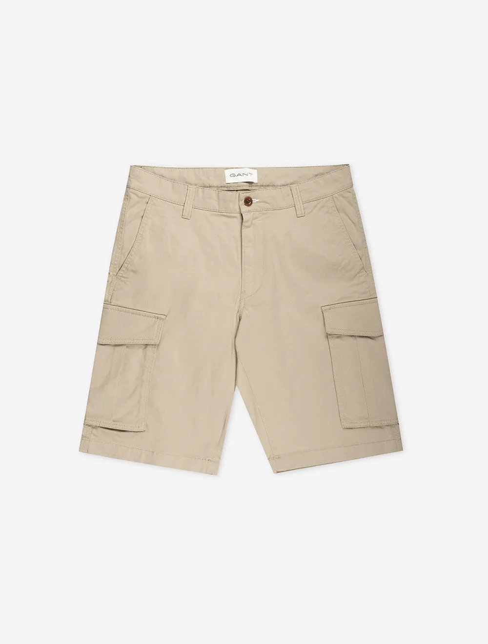 Bequeme Twill-Cargo-Shorts in Dunkelkhaki