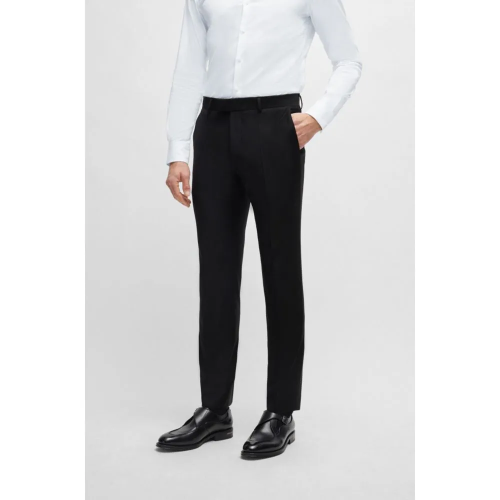 Slim-fit Hose aus reiner Wolle mit Stretch