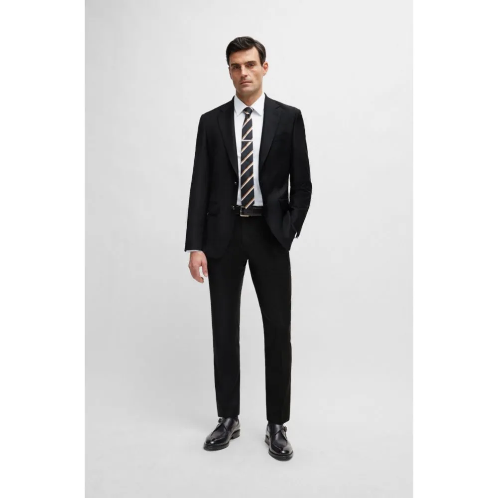 Slim-fit Hose aus reiner Wolle mit Stretch