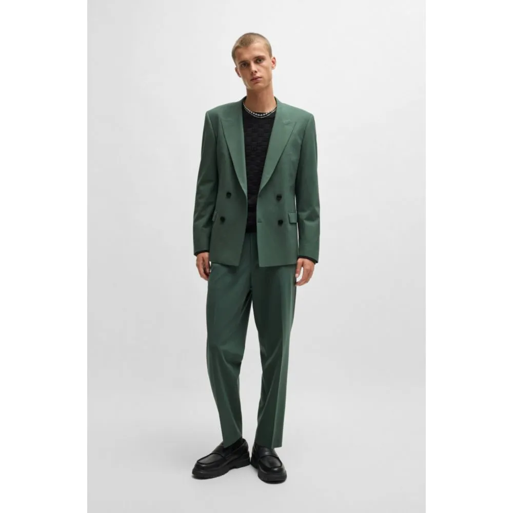 Slim-Fit-Hose in Wollpopeline