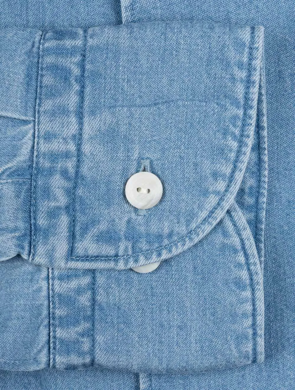 Schlankes Tencel-Denim-Hemd Denim