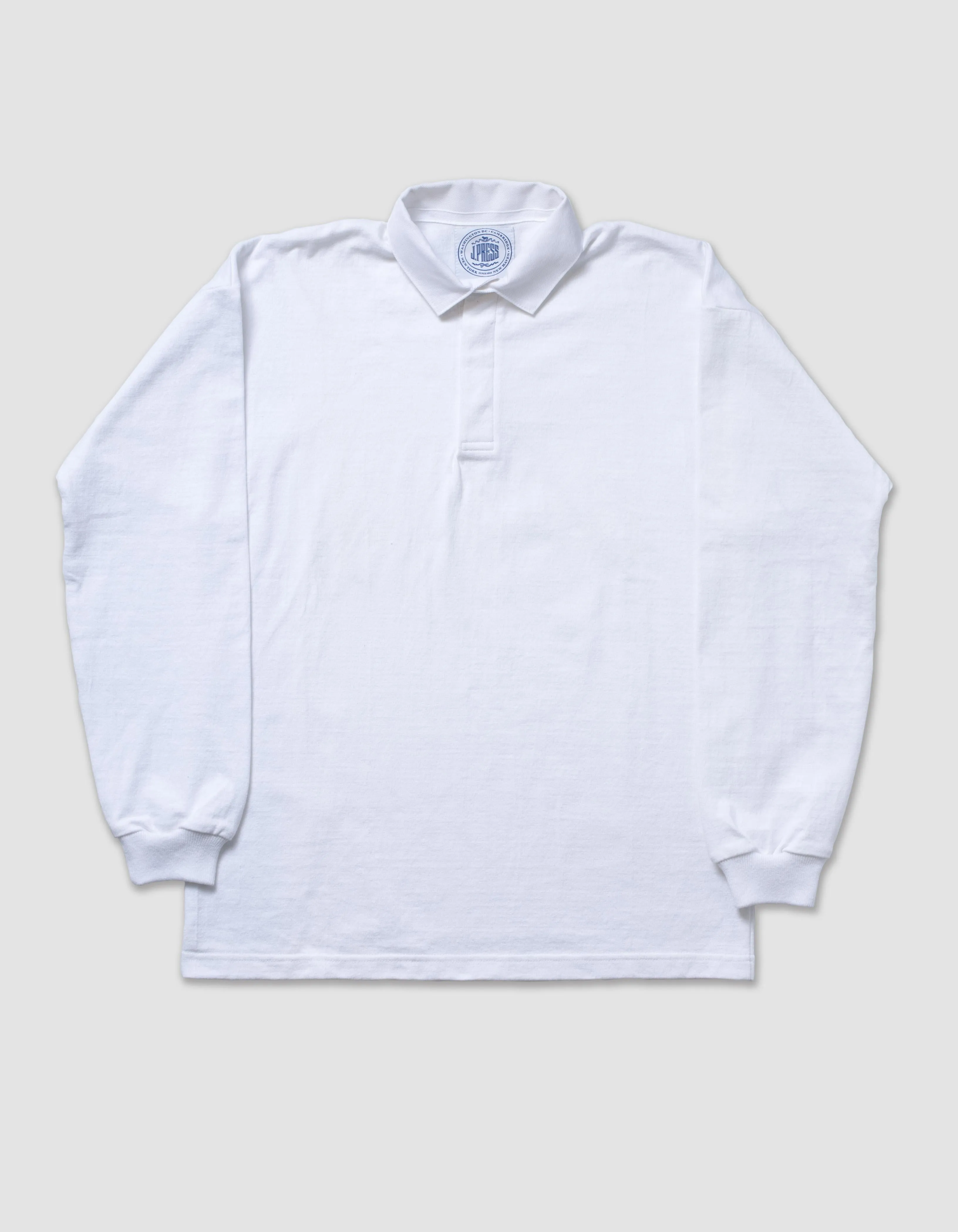 UNIFARBIERTES RUGBYSHIRT - WEIß