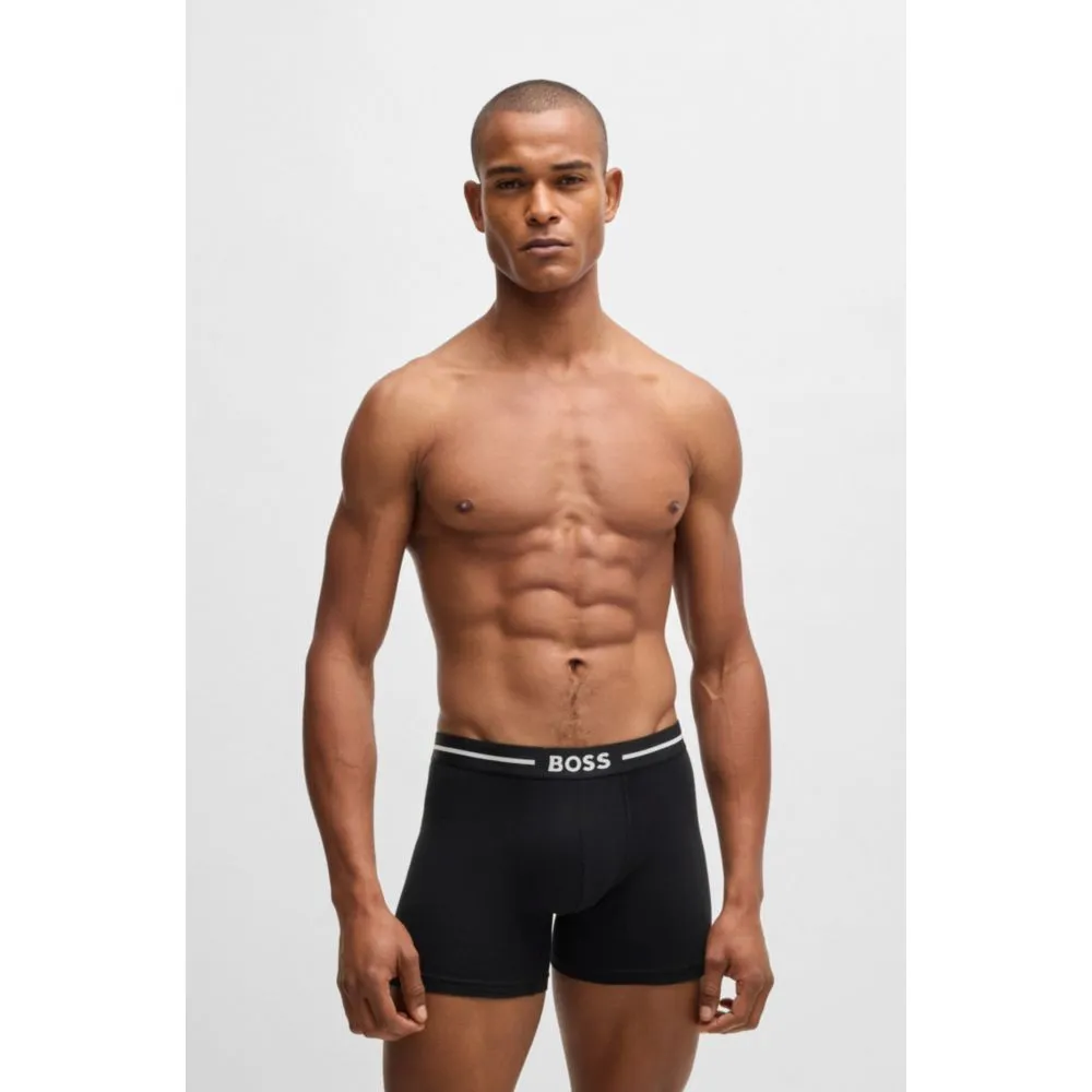 Dreierpack Stretch-Baumwoll-Boxershorts mit Logo