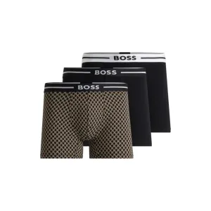 Dreierpack Stretch-Baumwoll-Boxershorts mit Logo