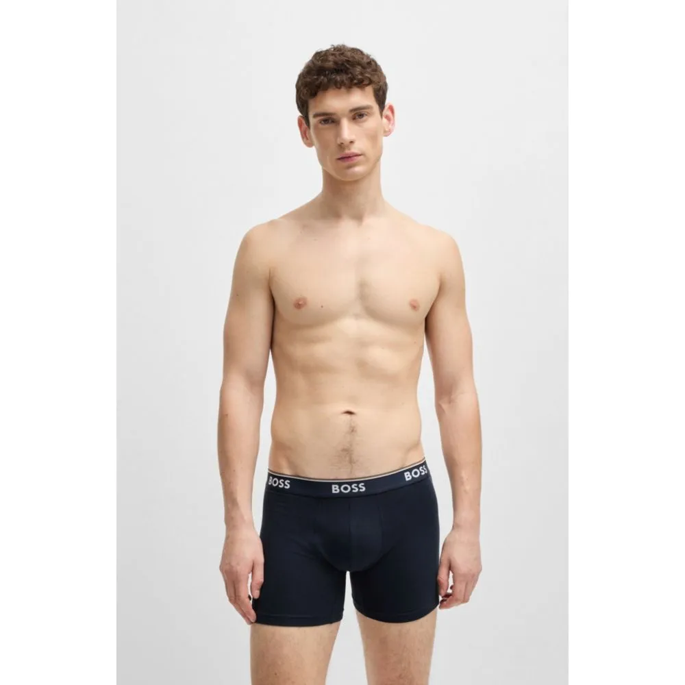 Dreierpack dehnbare Baumwoll-Boxershorts
