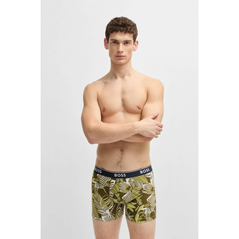 Dreierpack dehnbare Baumwoll-Boxershorts