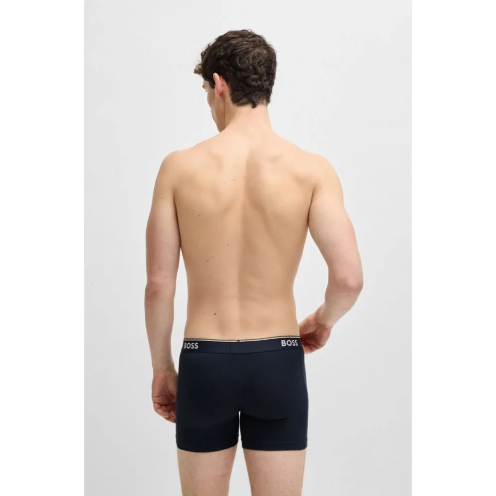 Dreierpack dehnbare Baumwoll-Boxershorts