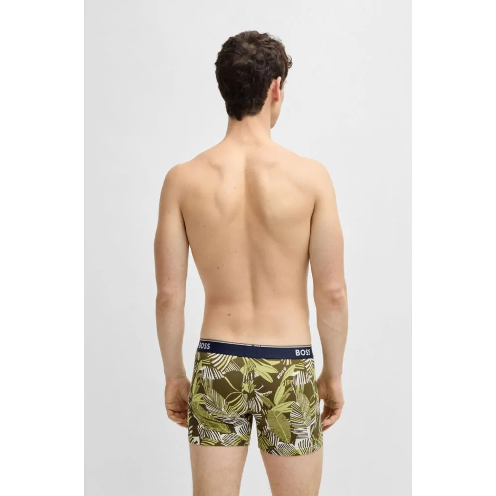 Dreierpack dehnbare Baumwoll-Boxershorts