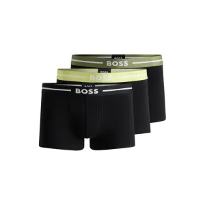 Dreierpack dehnbare Baumwoll-Boxershorts mit Logo-Bund