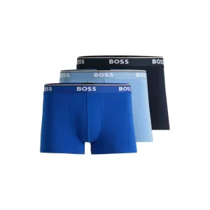 Dreierpack dehnbare Baumwoll-Slipshorts mit Logo-Bund