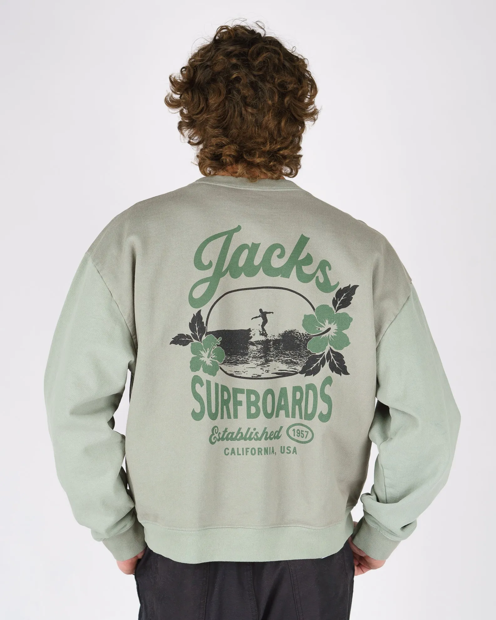 Tip Toe Heavyweight Crewneck - Salbei