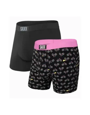 Vibe Boxershorts 2er-Pack in Druck/Einfarbig
