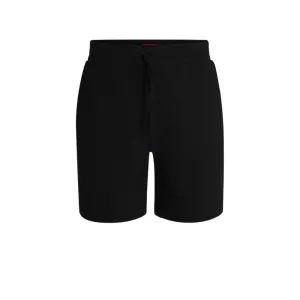 Waffelstrukturierte Pyjama-Shorts mit besticktem Logo